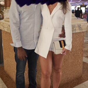 Express White Blazer Shorts/Dress Size S (Medium will fit)